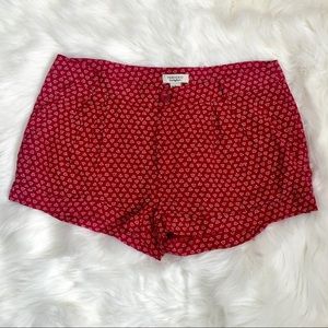 Forever 21 Pleated Red Shorts Pockets C2